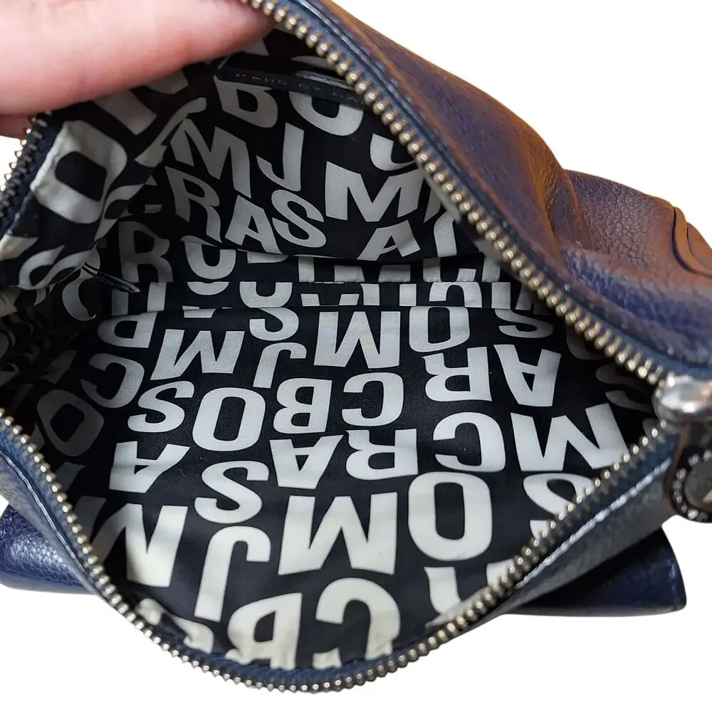 Marc by marc Jacob's navy blue Bianca crossbody kisslock bag genuine leather